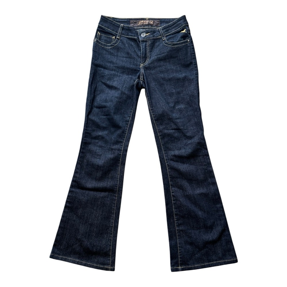 Grane Jeans Size 3 Bootcut Dark Wash Denim Embroidered Pockets Women's Pants